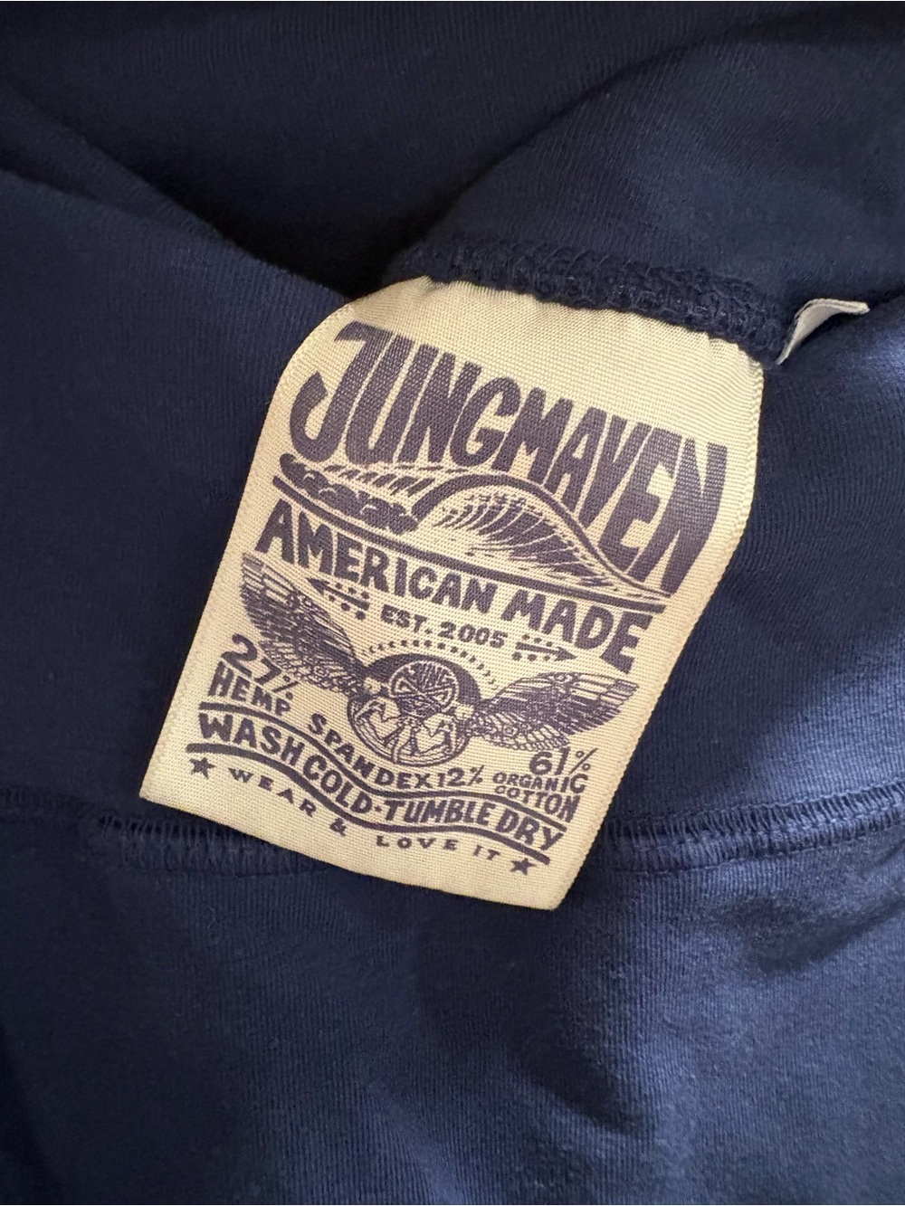 Jungmaven cotton hemp navy skort - Picture 5 of 5